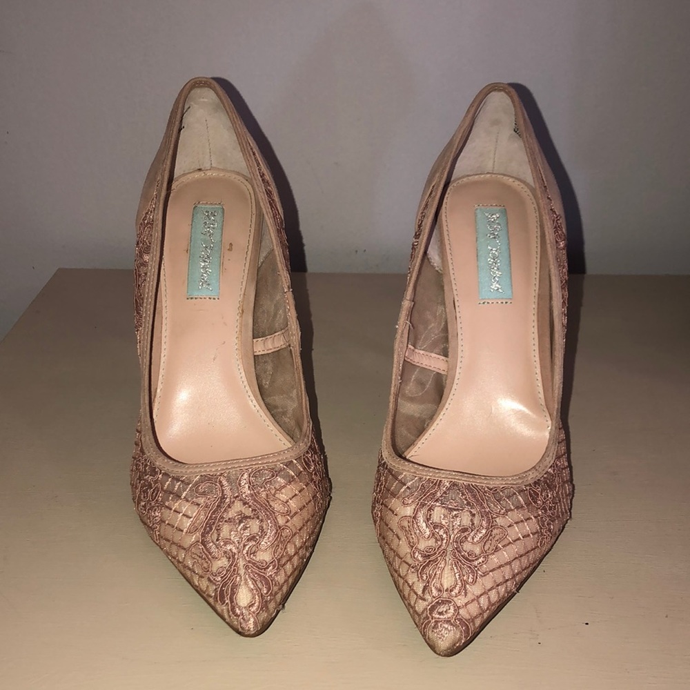Blue by Betsy Johnson Nude Heels